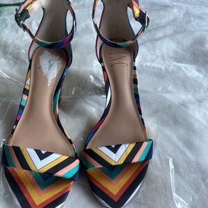 INC International Concepts Multicolor Striped Sandals